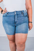 Judy Blue Tummy Control Cool Denim Double Button Shorts