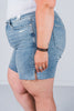 Judy Blue Vintage Wash Shorts with Side Slit
