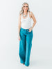 Judy Blue Teal Mid-Rise Utility Wide Leg Jeans