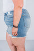 Judy Blue Vintage Wash Fly Stitch Distressed Denim Shorts