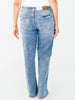 Judy Blue Mid Rise Distressed 90's Straight Leg Jeans
