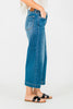 Judy Blue Cropped Wide Leg Mid-Rise Jeans With Wide Hems