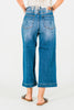 Judy Blue Cropped Wide Leg Mid-Rise Jeans With Wide Hems