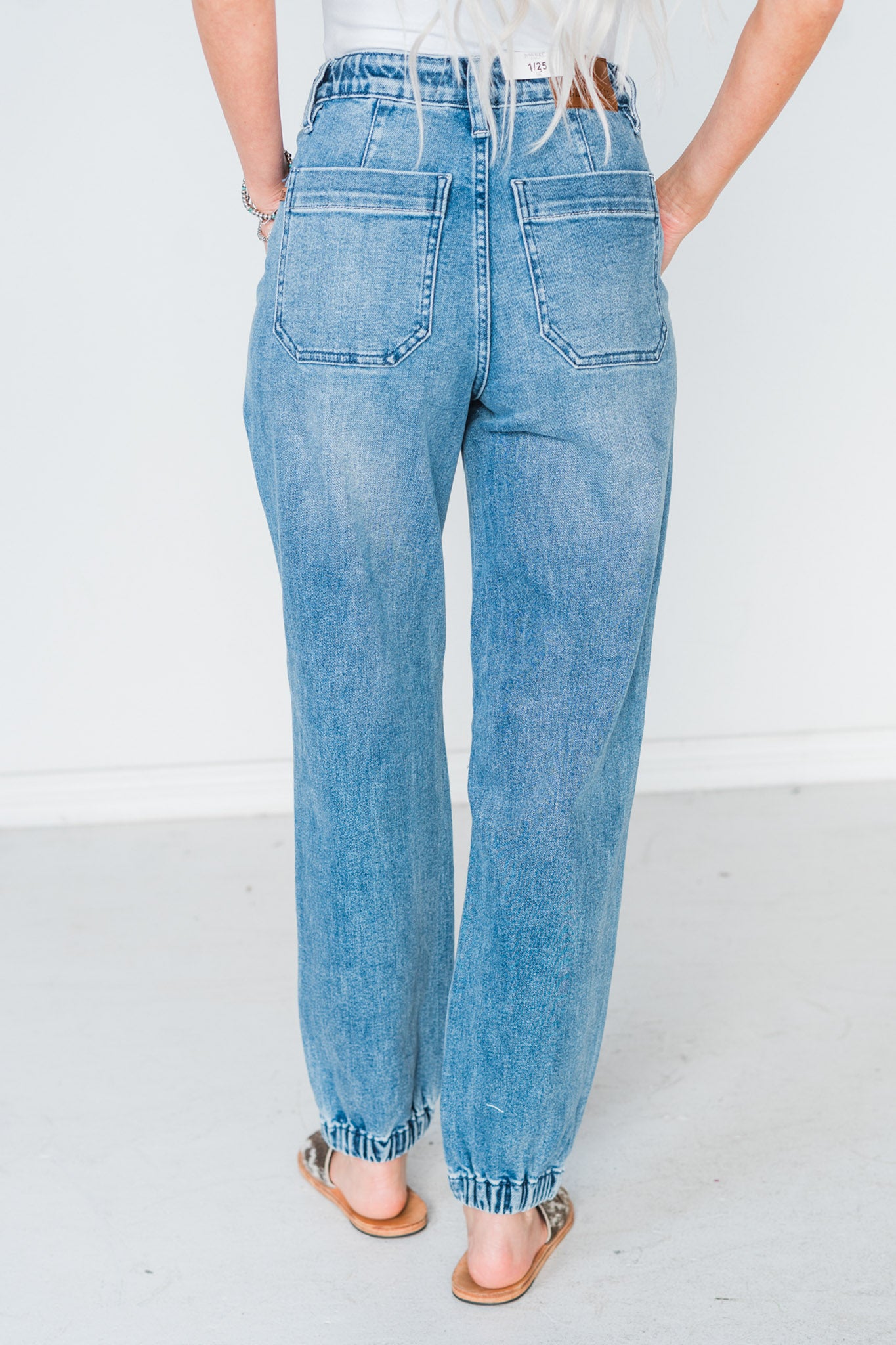 Judy Blue Mid-Rise Denim Joggers