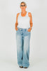 Judy Blue High-Waist Retro Wide Leg Criss Cross Waist Band Jeans