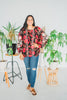 Long Sleeve Floral Print Tunic Top