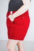 Judy Blue High Waisted Scarlet Shorts with Heart Shaped Pockets