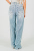 Judy Blue High-Waist Retro Wide Leg Criss Cross Waist Band Jeans