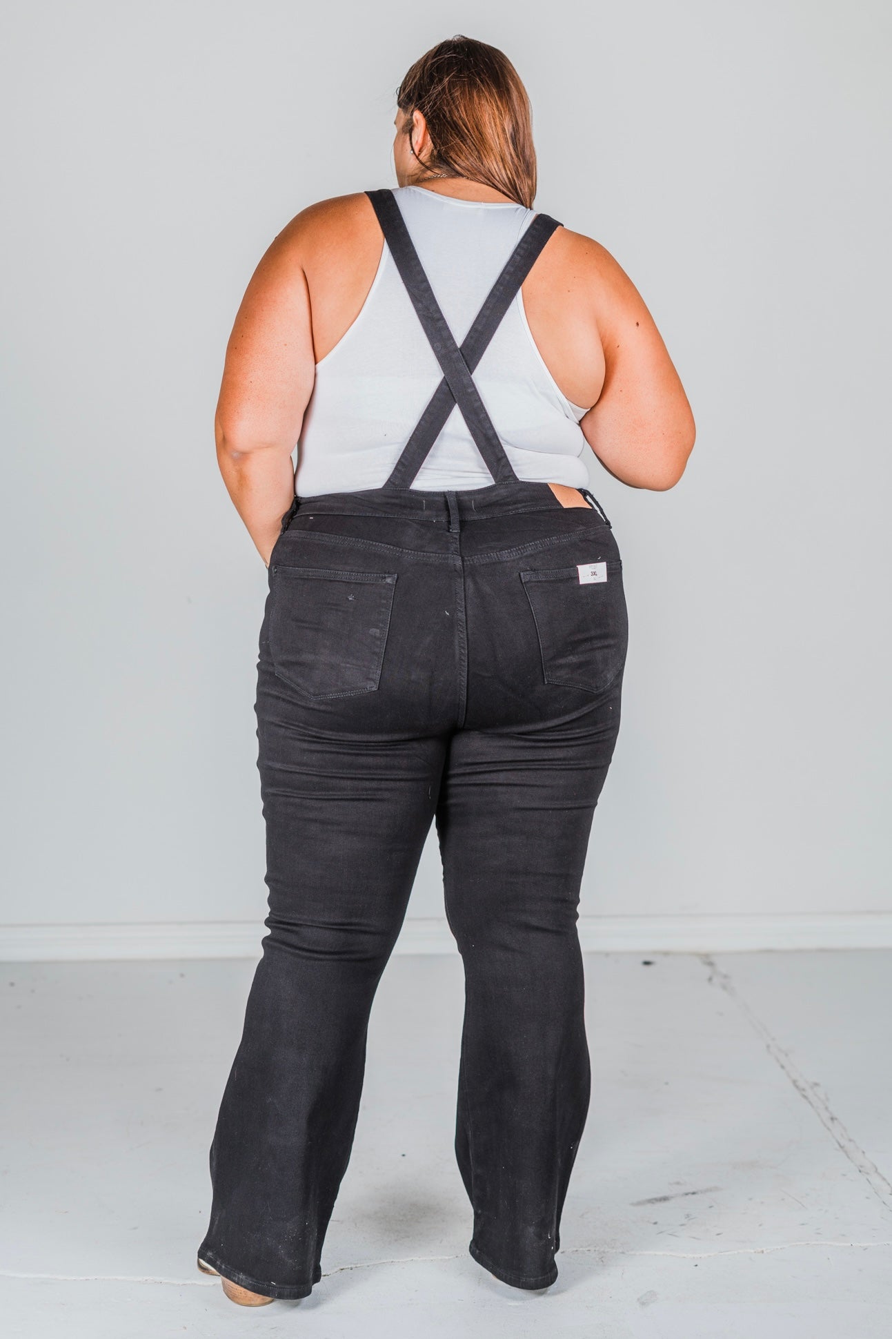 Judy Blue Tummy Control Black Retro Flare Overalls FINAL SALE