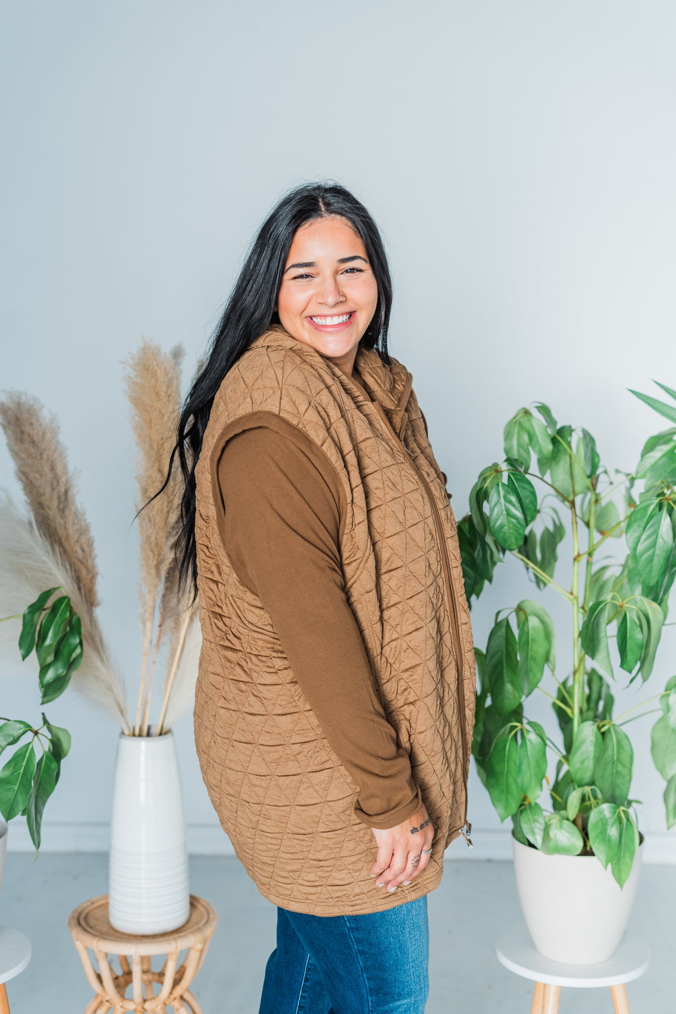 Long Sleeve Zip Front Pocket Jacket