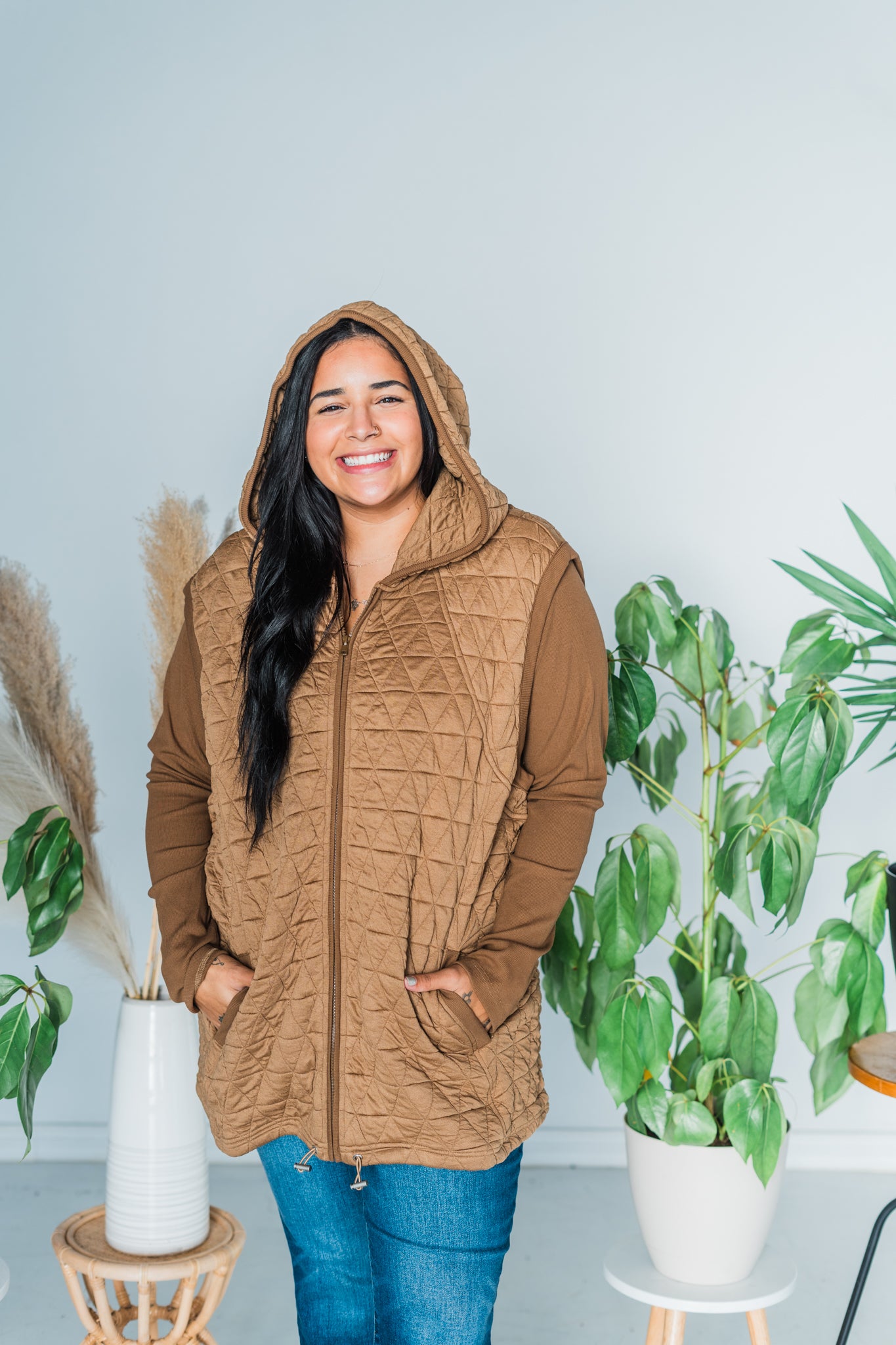 Long Sleeve Zip Front Pocket Jacket