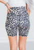 Leopard Print Biker Shorts