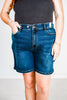 Judy Blue Double Button Mid Length Dad Shorts