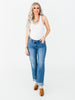 Judy Blue High-Waist Boyfriend Criss-Cross Waist Band Jeans