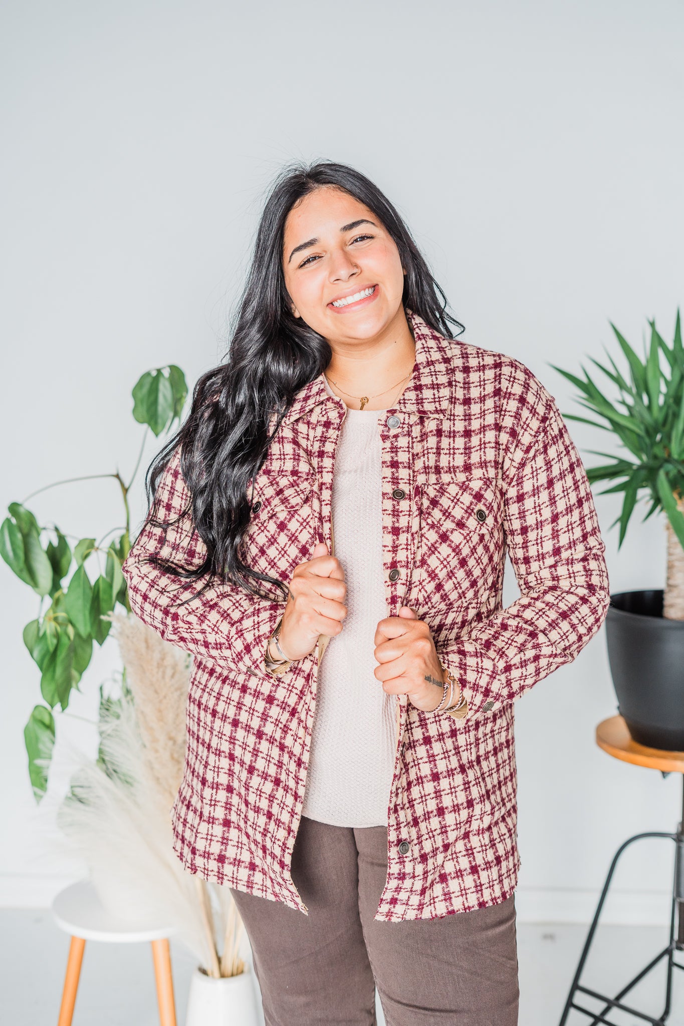 Plaid Button Down Shacket