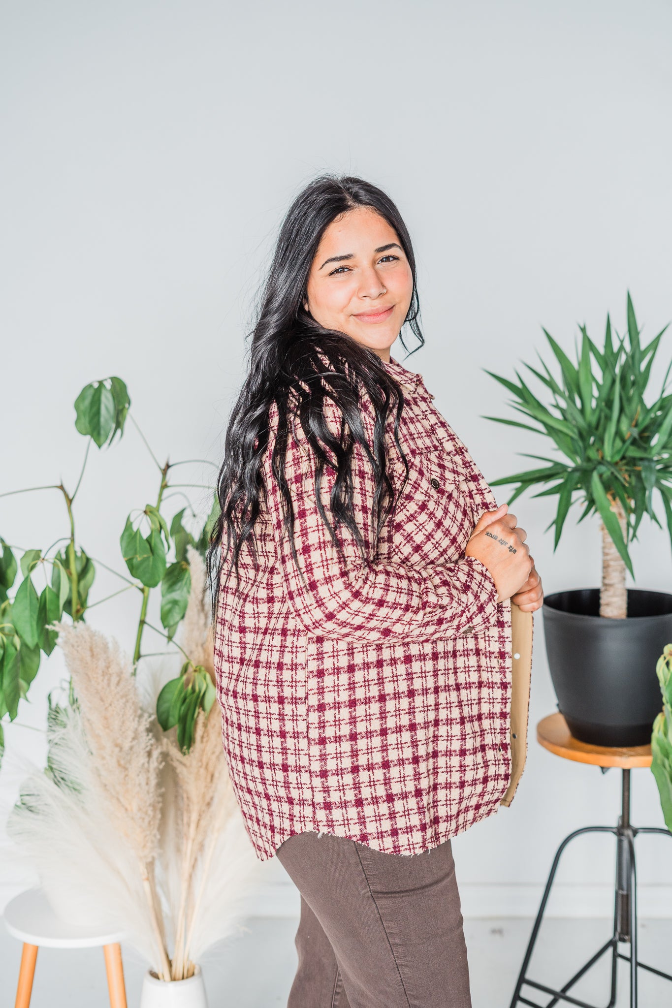 Plaid Button Down Shacket