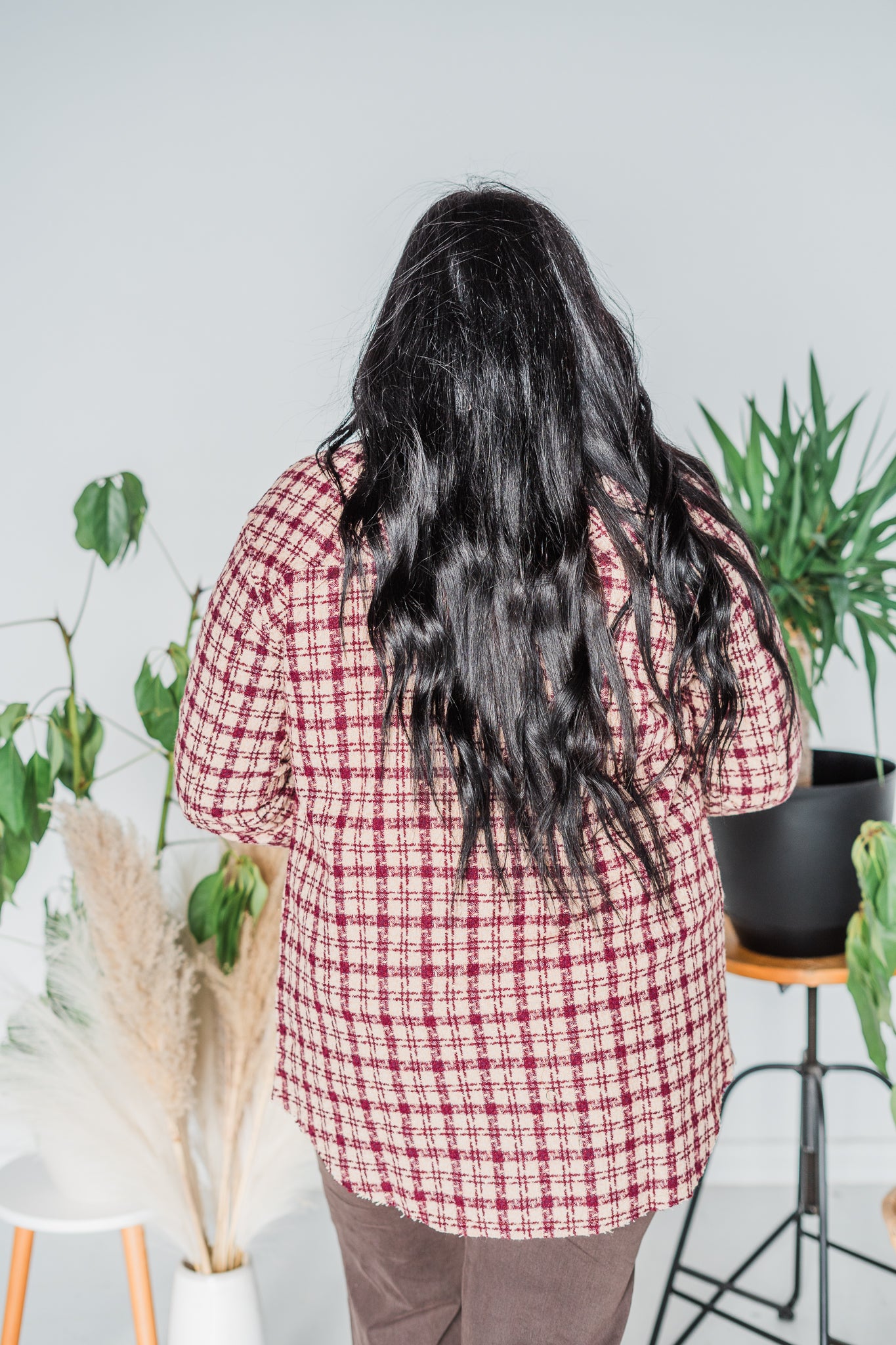 Plaid Button Down Shacket