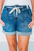 Judy Blue High Waisted Cuffed Jogger Shorts