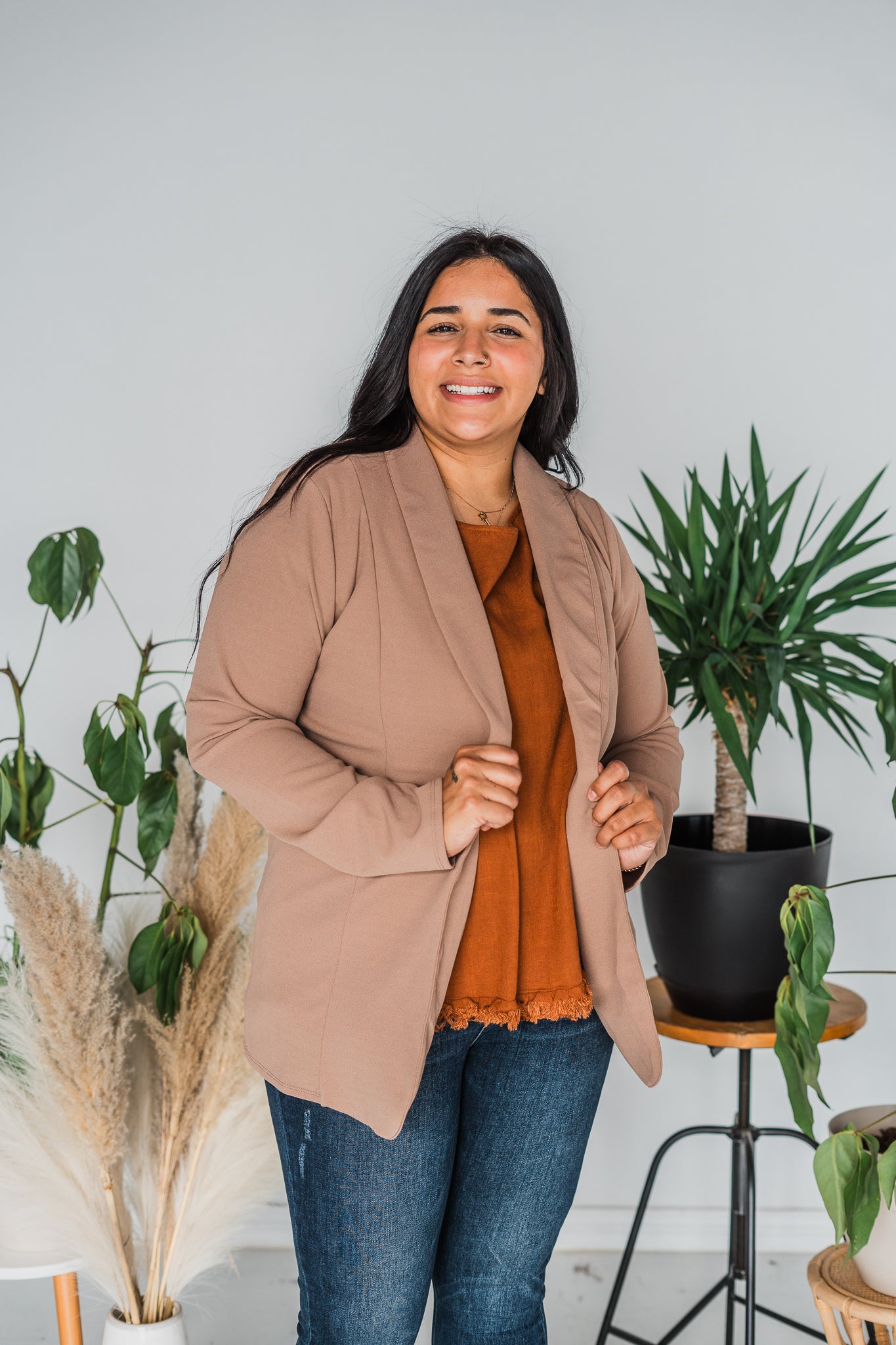 Long Sleeve Taupe Blazer