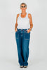 Judy Blue Mid Rise 90's Straight Jeans With Double Pockets