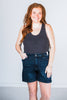 Judy Blue Dark Wash High Waist Shorts with Flap Pockets