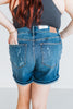 Judy Blue Mid-Rise Dad Shorts with Cell Phone Pocket
