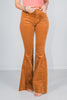 Camel Corduroy Flared Pants