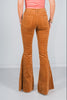 Camel Corduroy Flared Pants