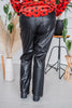 Judy Blue High Waist Tummy Control Faux Leather Straight Pants - Whiskey Skies