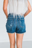 Judy Blue Mid-Rise Dad Shorts with Cell Phone Pocket
