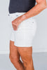Judy Blue High Waist White Shorts with Rainbow Thread Details