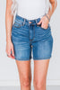 Judy Blue Mid Length Dad Shorts with Two Button Closure