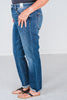 Judy Blue Mid Rise Vintage Wash Cuffed Boyfriend Jeans