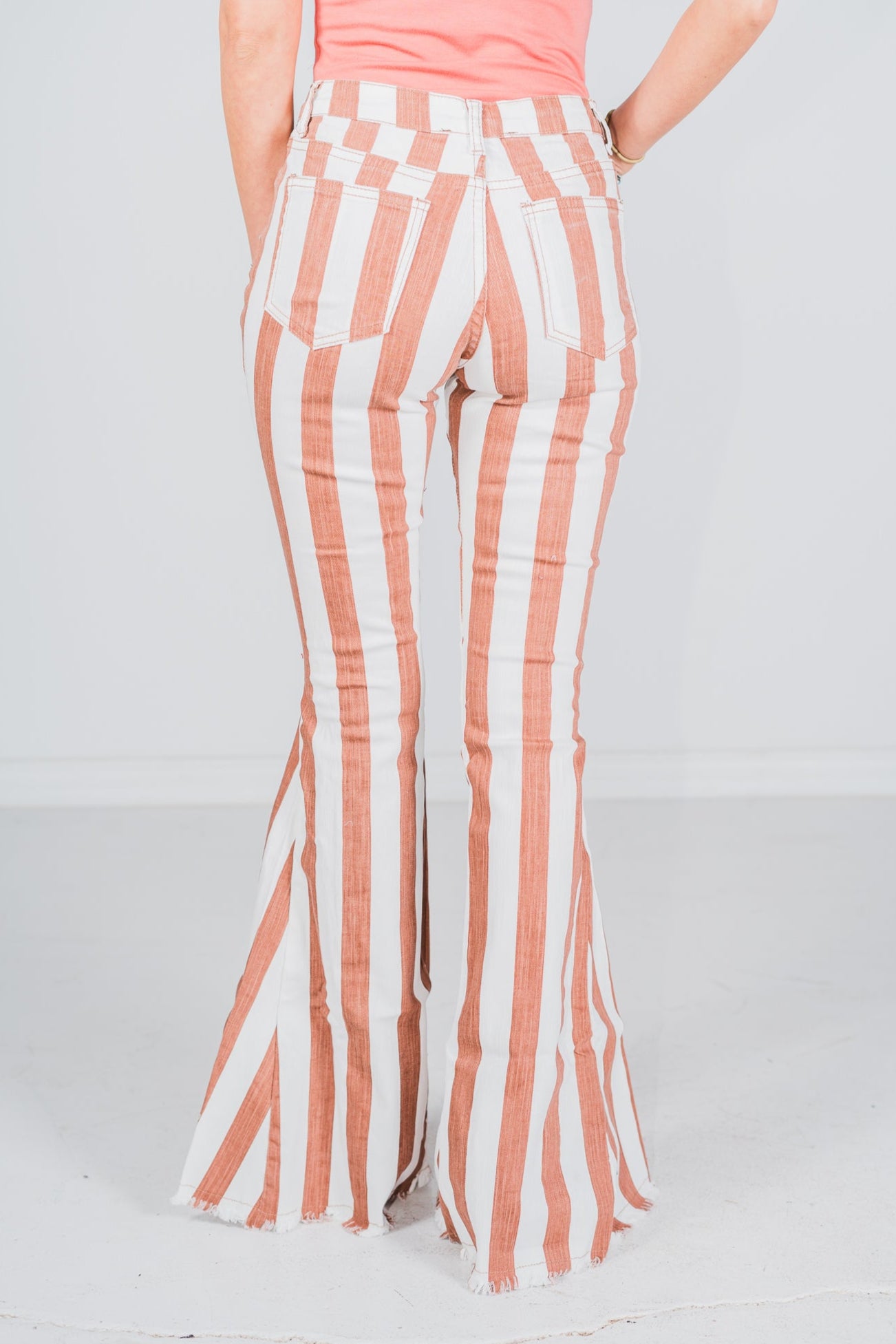 Striped & Flared Denim