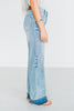 Judy Blue Mid-Rise Release Hem Wide Leg Jeans