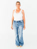 Judy Blue Mid Rise Flares With Wide Hems