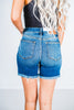 Judy Blue Mid-Rise Destroy Fray Hem Shorts