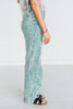 Judy Blue High Waist Sea Green Garment Dyed Raw Hem Dad Jeans