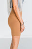 Solid Tan Biker Shorts