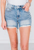 Judy Blue High-Waist Rigid Magic Distressed Cut Off Denim Shorts