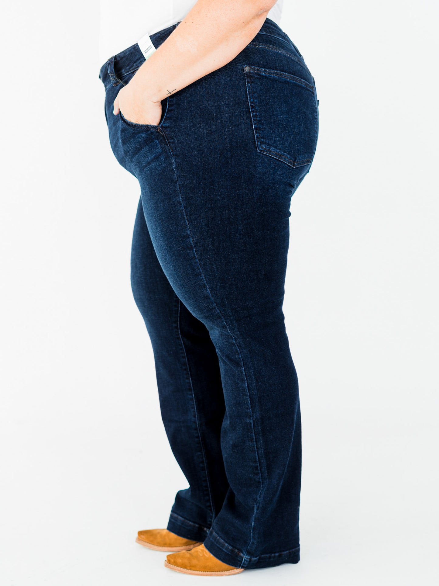 Judy Blue High Waist Dark Wash Straight Leg Jeans (Short/Regular/Long)