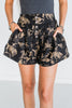 Whoa Pony Western Inspired Shorts W/ Back Elastic Band