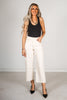 Judy Blue Vanilla Garment Dyed Crop Wide Leg Jeans