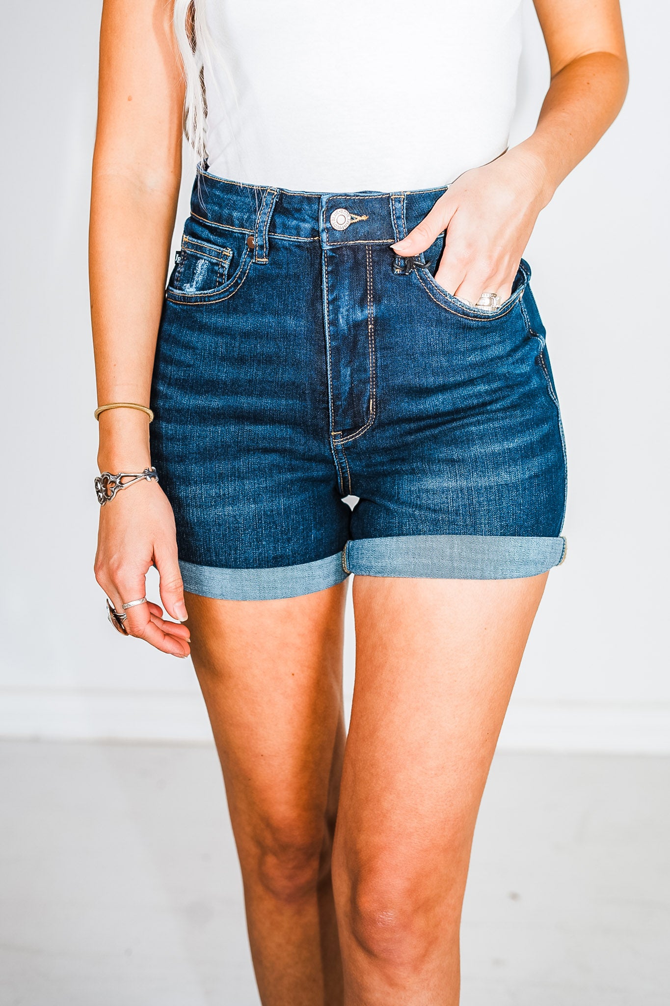 Tummy Control Cool Denim Shorts Tummy Control Cool Denim Shorts