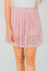 Lingo Lace Skort In Dusty Rose
