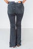 Judy Blue Flare Jeans with Frayed Tulip Hem