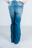 Judy Blue Mid Rise Tummy Control Vintage Wash Flare Jeans