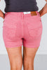 Judy Blue Garment Dyed Rose Pink Denim Shorts