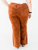 Judy Blue High Waist Pumpkin Spice Dyed Raw Hem Retro Wide