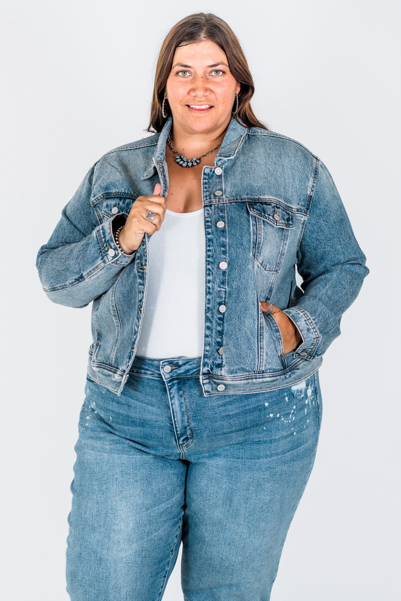 Judy Blue Boyfriend Rigid Magic Jean Jacket